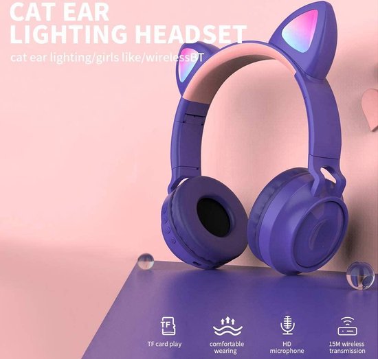 Kinderkoptelefoon Bluetooth – Zachte Oorkussens – Comfortabele Headset voor Kinderen – Blauw-Koptelefoon-Ilumina Benelux