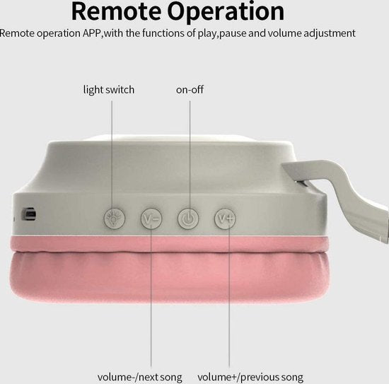 Kinderkoptelefoon Bluetooth – Zachte Oorkussens – Comfortabele Kinder Headset – Roze-Koptelefoon-Ilumina Benelux