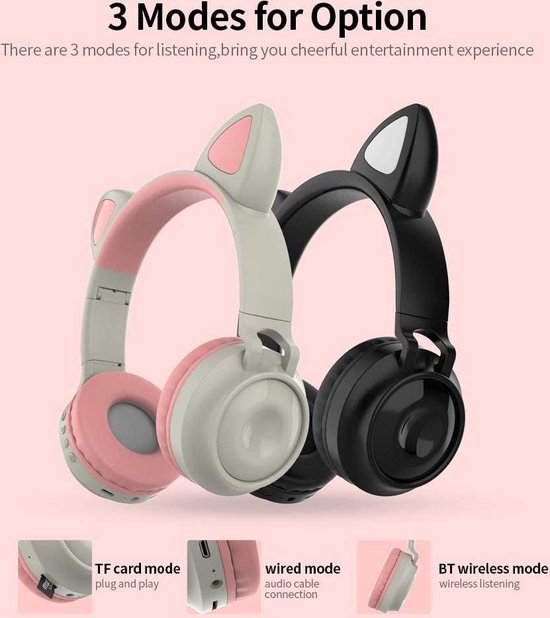 Kinderkoptelefoon Bluetooth – Zachte Oorkussens – Comfortabele Kinder Headset – Roze-Koptelefoon-Ilumina Benelux