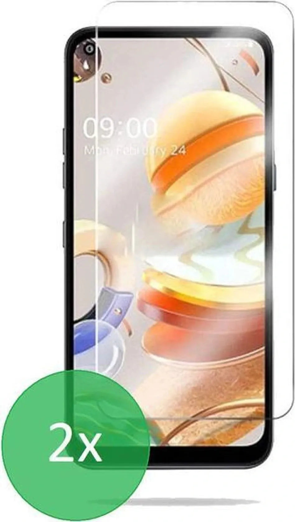LG K61 Screenprotector Gehard 9H – Anti-kras – 2-Pack-Ilumina Benelux