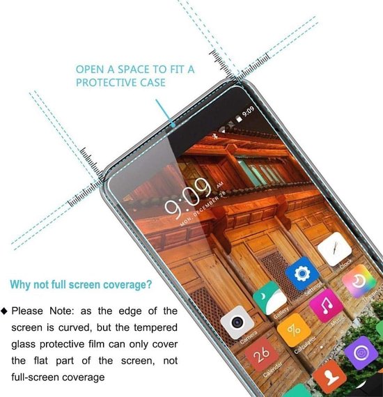 LG Q6 Screenprotector Gehard 9H – Anti Kras – Tempered Glas – 1-Pack-Ilumina Benelux