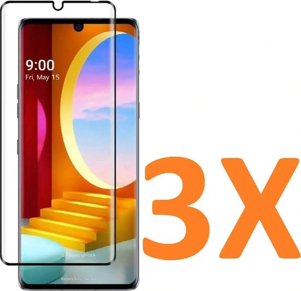 LG Velvet Screenprotector Gehard 9H Screenprotector Full Cover – 3-Pack-Ilumina Benelux
