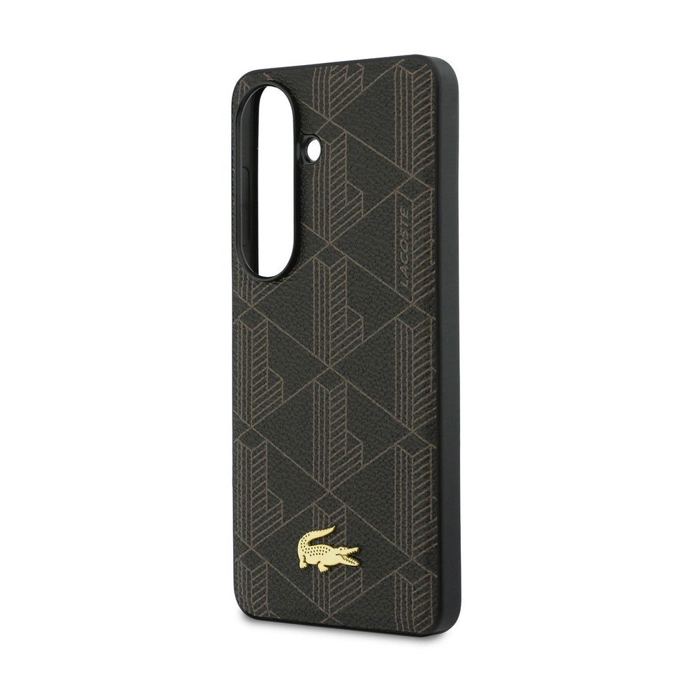 Lacoste Samsung Galaxy S26 Backcover hoesje - MagSafe - The Blend Monogram - Bruin-Hoesjes-Ilumina Benelux