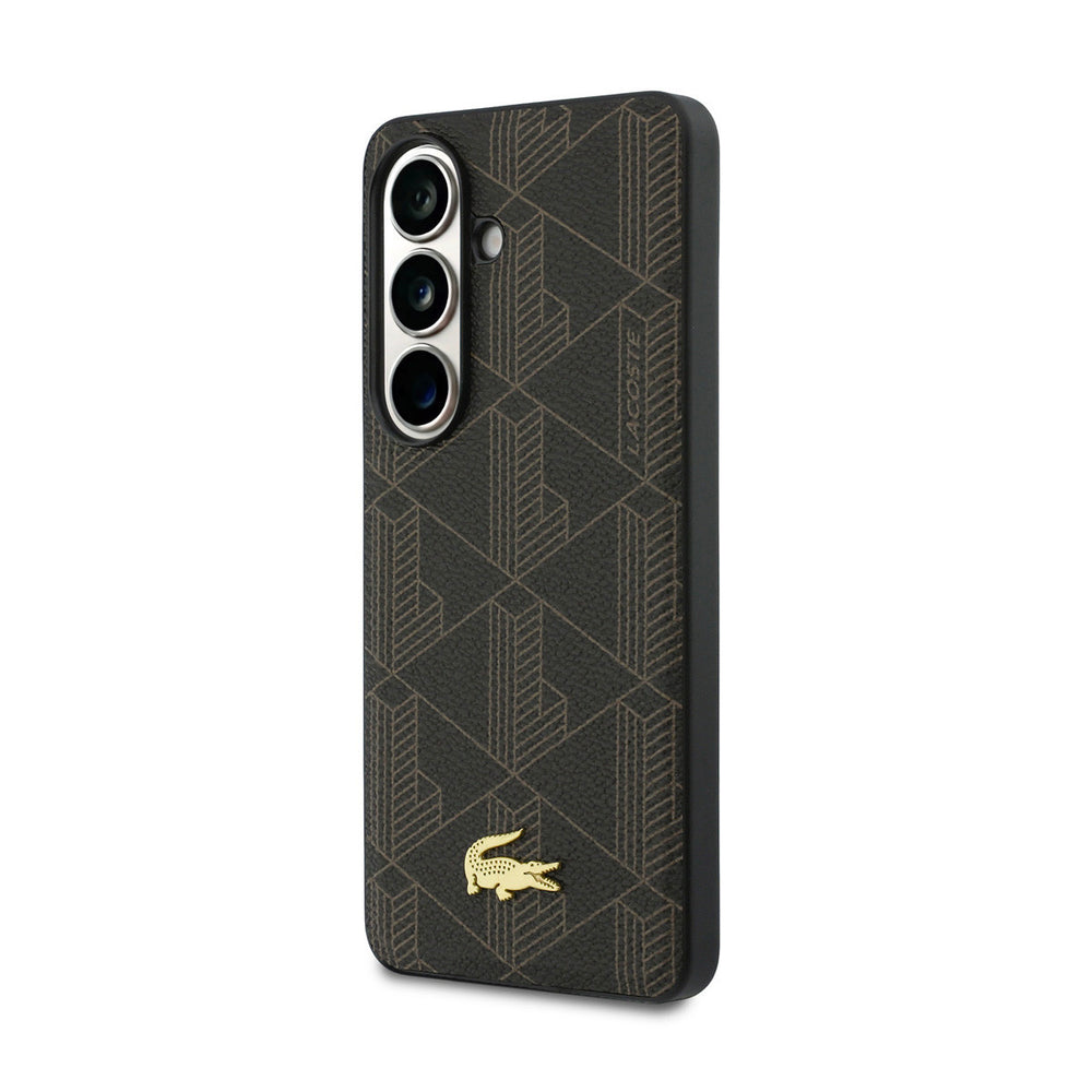 Lacoste Samsung Galaxy S26 Plus Backcover hoesje - MagSafe - The Blend Monogram - Bruin-Hoesjes-Ilumina Benelux