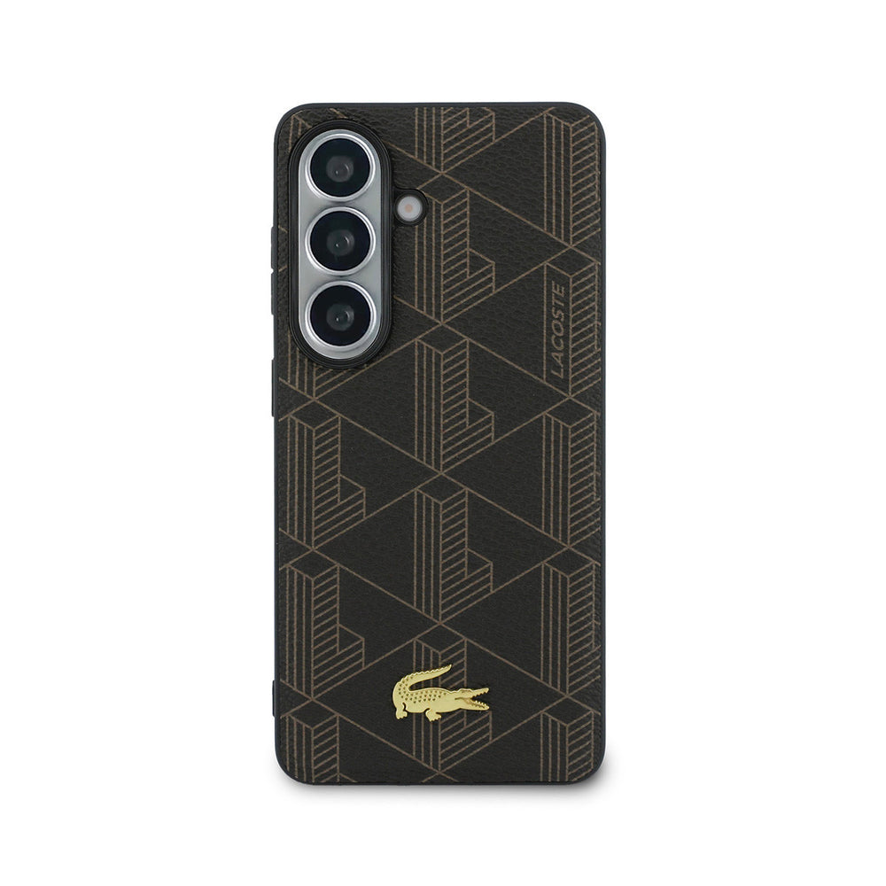 Lacoste Samsung Galaxy S26 Plus Backcover hoesje - MagSafe - The Blend Monogram - Bruin-Hoesjes-Ilumina Benelux