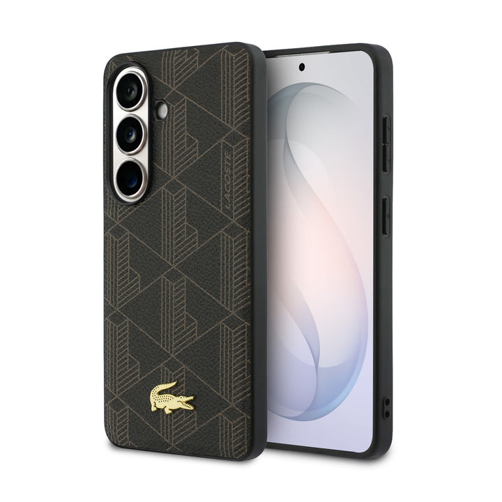 Lacoste Samsung Galaxy S26 Plus Backcover hoesje - MagSafe - The Blend Monogram - Bruin-Hoesjes-Ilumina Benelux