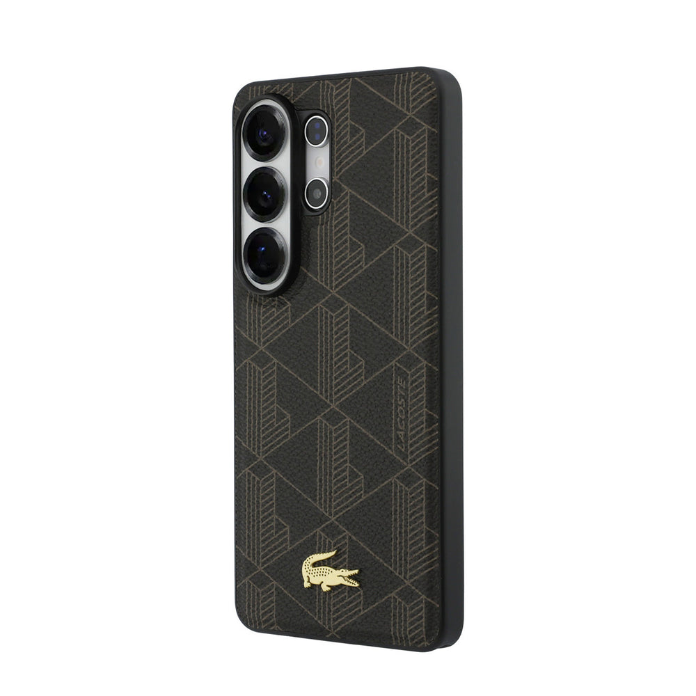 Lacoste Samsung Galaxy S26 Ultra Backcover hoesje - MagSafe - The Blend Monogram - Bruin-Hoesjes-Ilumina Benelux