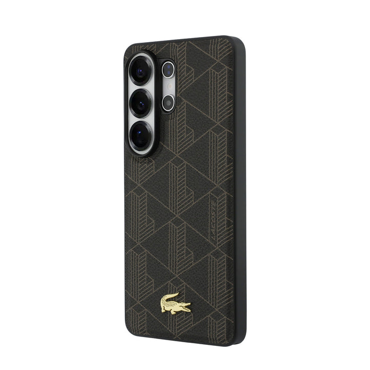 Lacoste Samsung Galaxy S26 Ultra Backcover hoesje - MagSafe - The Blend Monogram - Bruin-Hoesjes-Ilumina Benelux