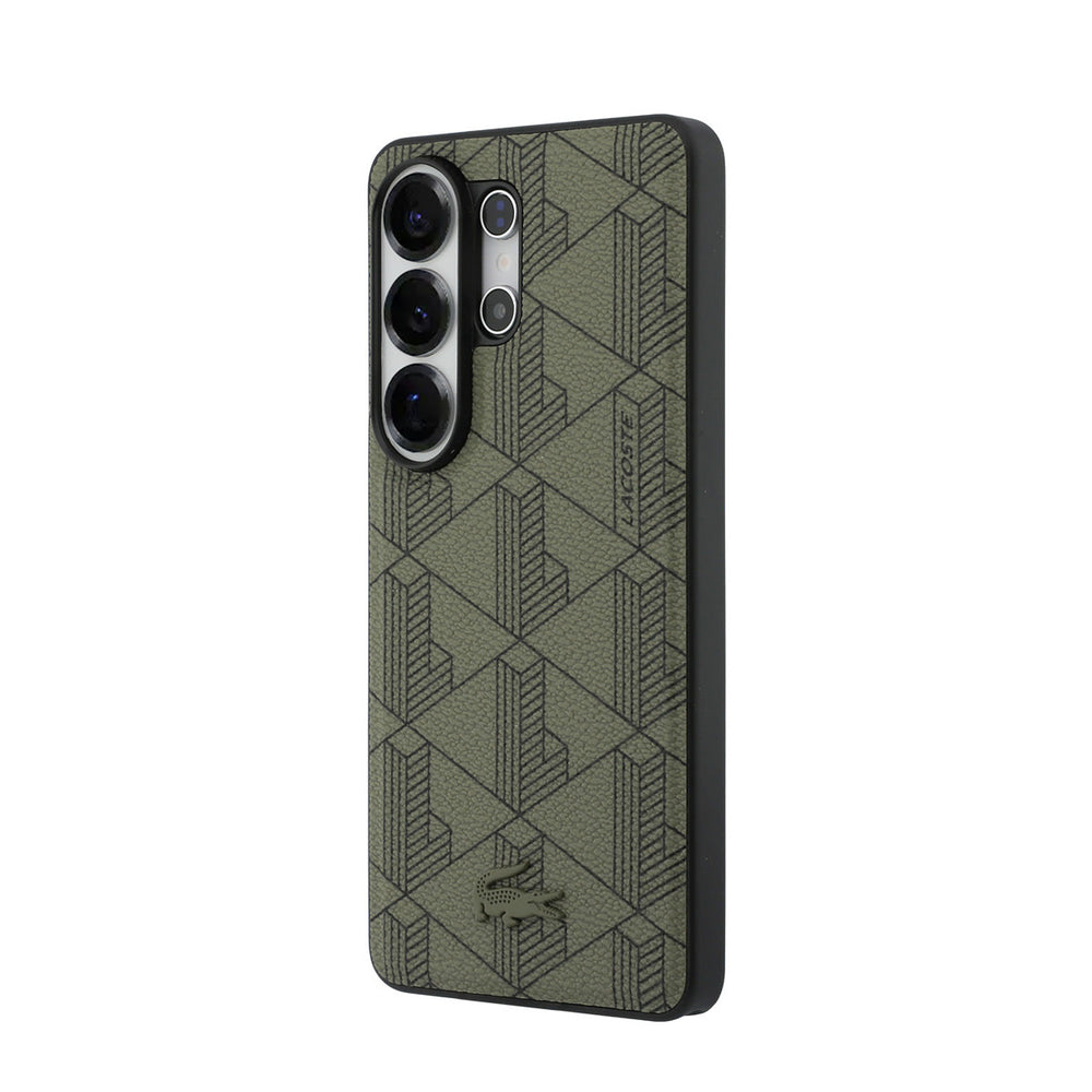 Lacoste Samsung Galaxy S26 Ultra Backcover hoesje - MagSafe - The Blend Monogram - Khaki-Hoesjes-Ilumina Benelux