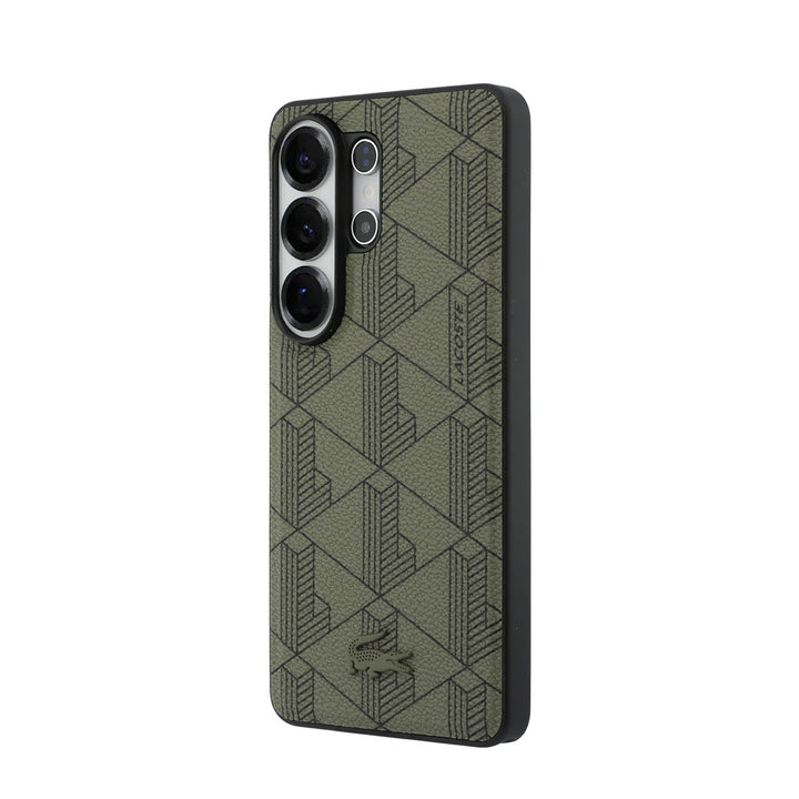 Lacoste Samsung Galaxy S26 Ultra Backcover hoesje - MagSafe - The Blend Monogram - Khaki-Hoesjes-Ilumina Benelux