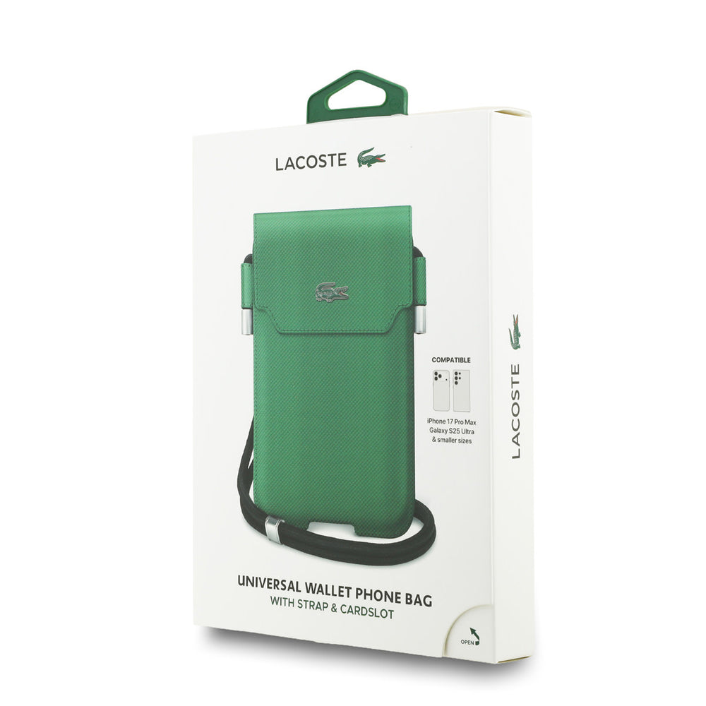Lacoste Universal Crossbody Phone Pouch - Petit Pique - Estragon Green-Hoesjes-Ilumina Benelux