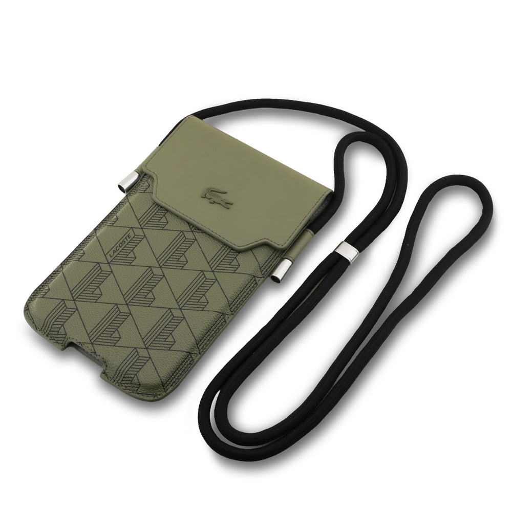 Lacoste Universal Crossbody Phone Pouch - Petit Pique - Groen-Hoesjes-Ilumina Benelux