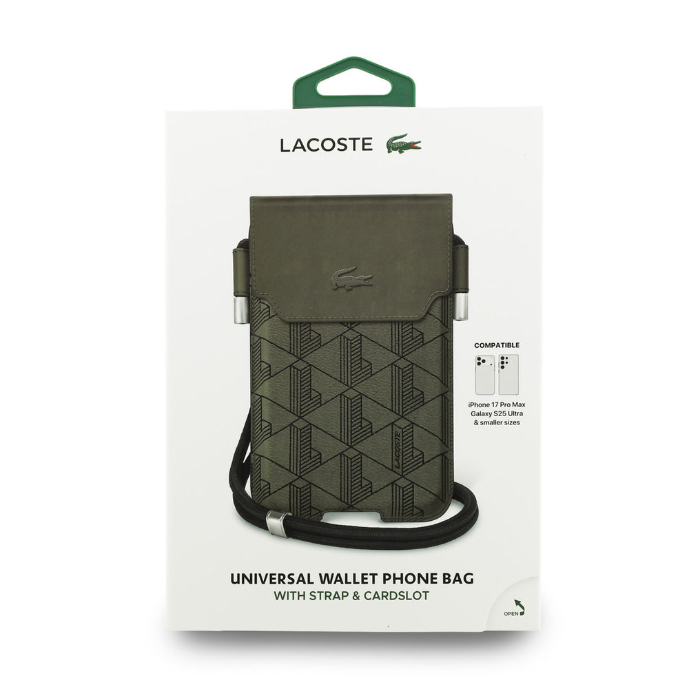 Lacoste Universal Crossbody Phone Pouch - Petit Pique - Groen-Hoesjes-Ilumina Benelux