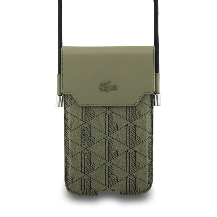 Lacoste Universal Crossbody Phone Pouch - Petit Pique - Groen-Hoesjes-Ilumina Benelux