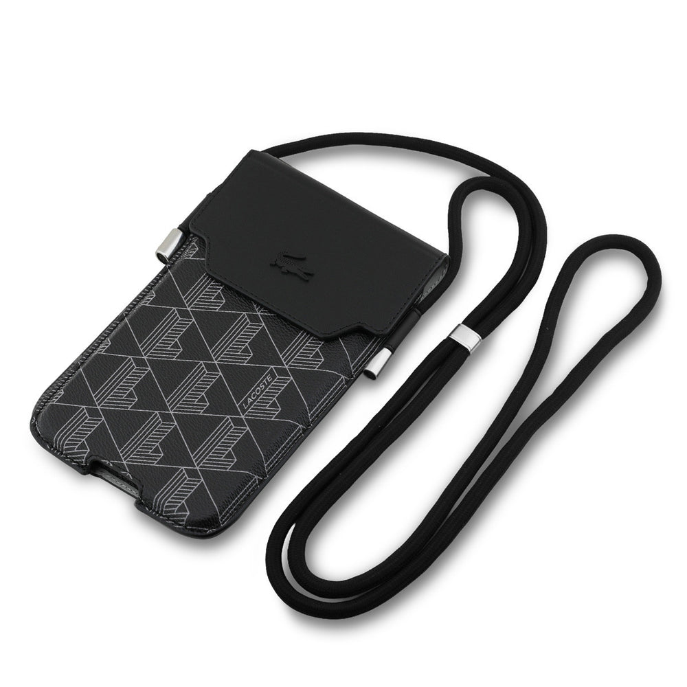 Lacoste Universal Crossbody Phone Pouch - The Blend - Zwart-Hoesjes-Ilumina Benelux