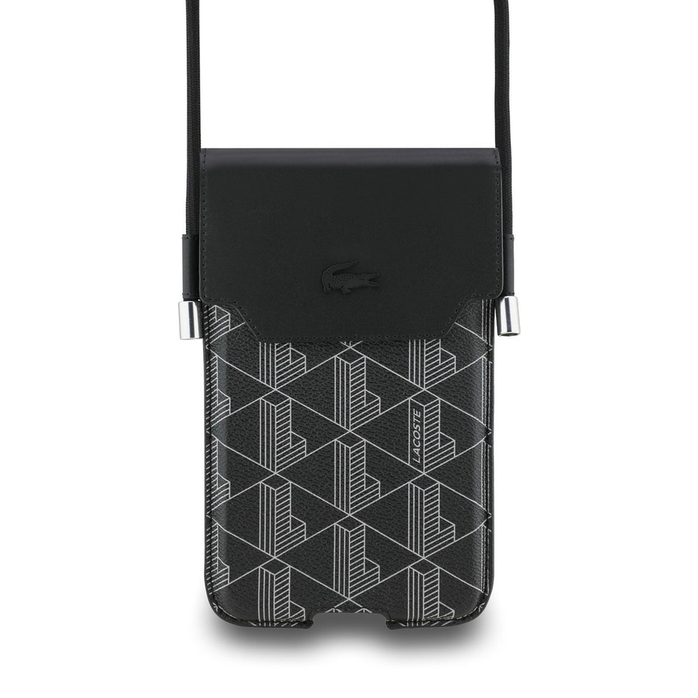 Lacoste Universal Crossbody Phone Pouch - The Blend - Zwart-Hoesjes-Ilumina Benelux