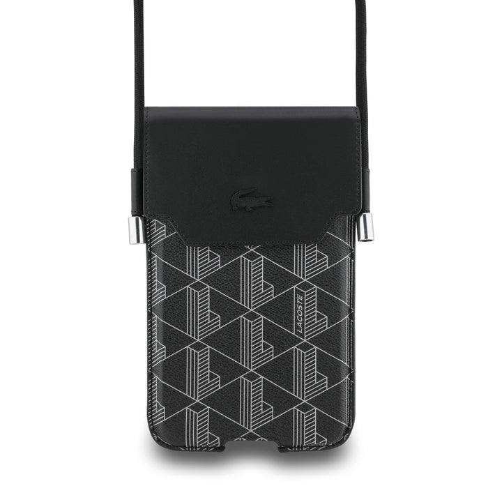 Lacoste Universal Crossbody Phone Pouch - The Blend - Zwart-Hoesjes-Ilumina Benelux