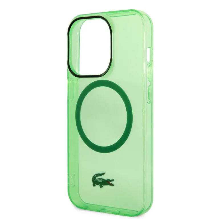 Lacoste iPhone 15 Pro Backcover hoesje - Magsafe Transparent Case - Groen-Hoesjes-Ilumina Benelux
