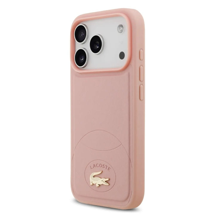 Lacoste iPhone 17 Pro Backcover hoesje - MagSafe - Bliss Design - Roze-Hoesjes-Ilumina Benelux