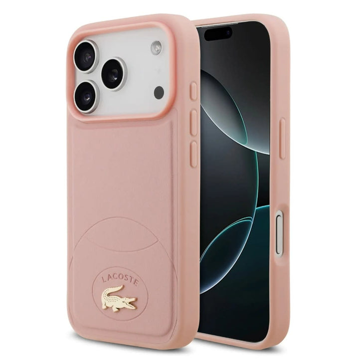 Lacoste iPhone 17 Pro Backcover hoesje - MagSafe - Bliss Design - Roze-Hoesjes-Ilumina Benelux