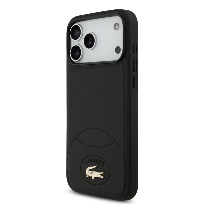 Lacoste iPhone 17 Pro Backcover hoesje - MagSafe - Bliss Design - Zwart-Hoesjes-Ilumina Benelux