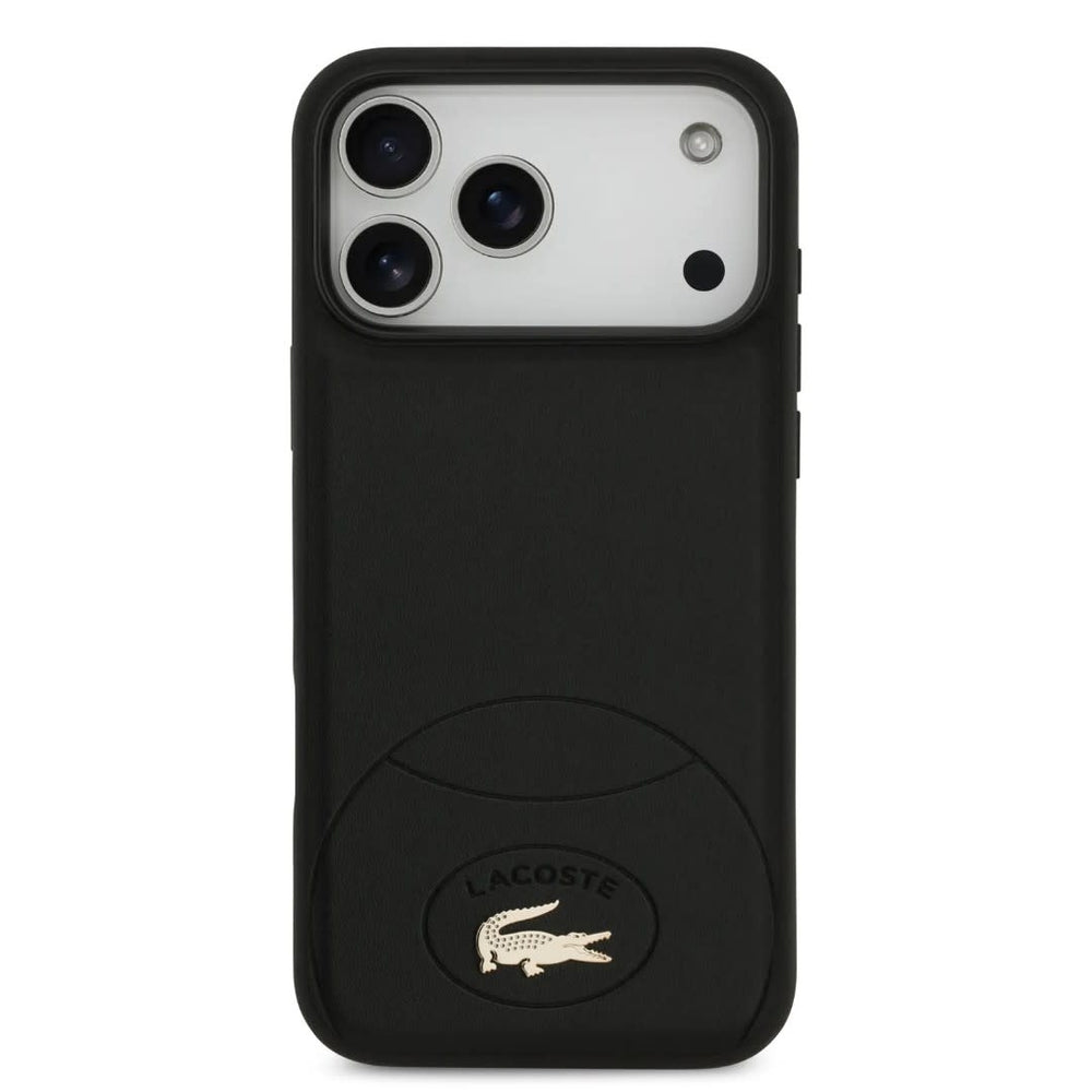 Lacoste iPhone 17 Pro Backcover hoesje - MagSafe - Bliss Design - Zwart-Hoesjes-Ilumina Benelux