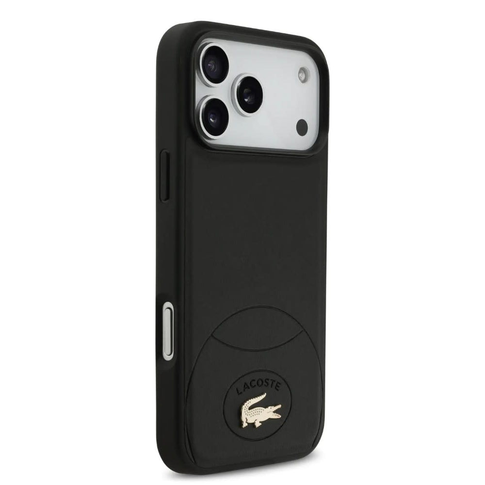 Lacoste iPhone 17 Pro Backcover hoesje - MagSafe - Bliss Design - Zwart-Hoesjes-Ilumina Benelux