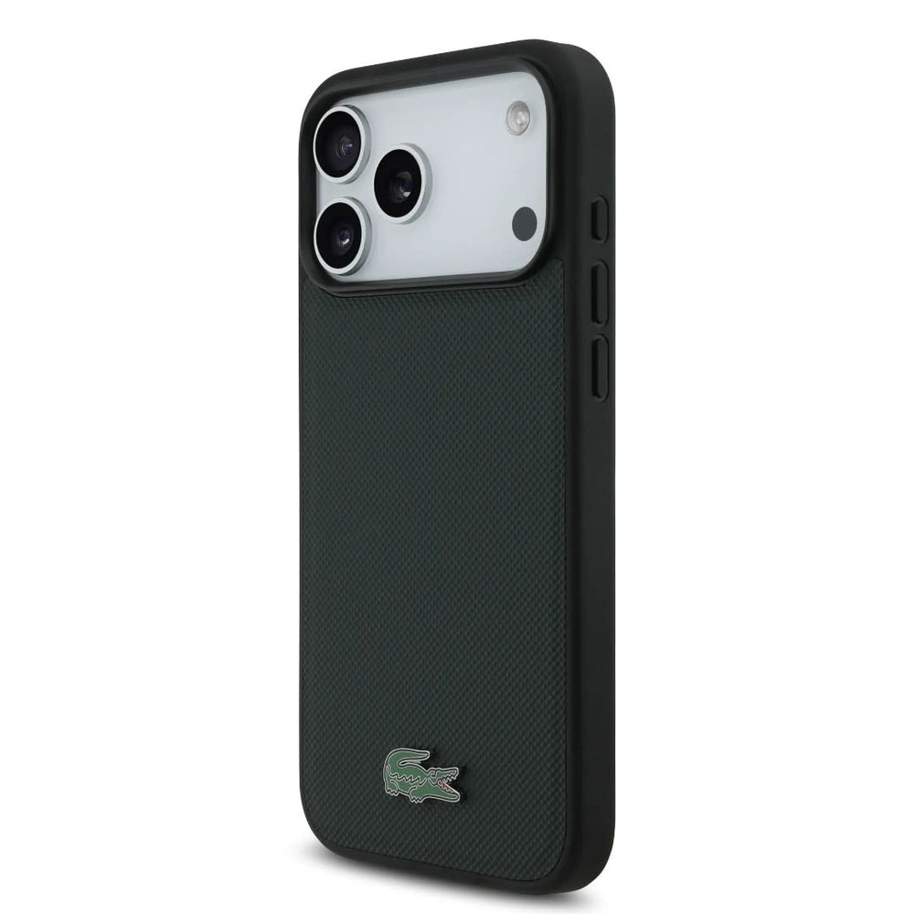 Lacoste iPhone 17 Pro Max Back Cover hoesje - MagSafe - Iconic Petit Pique Logo - Groen-Hoesjes-Ilumina Benelux