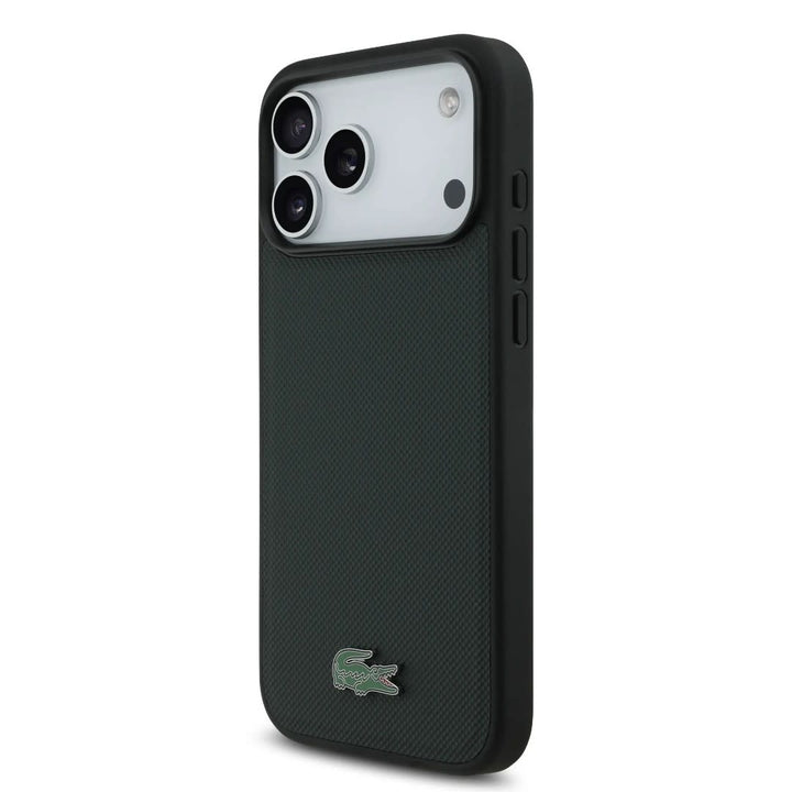 Lacoste iPhone 17 Pro Max Back Cover hoesje - MagSafe - Iconic Petit Pique Logo - Groen-Hoesjes-Ilumina Benelux