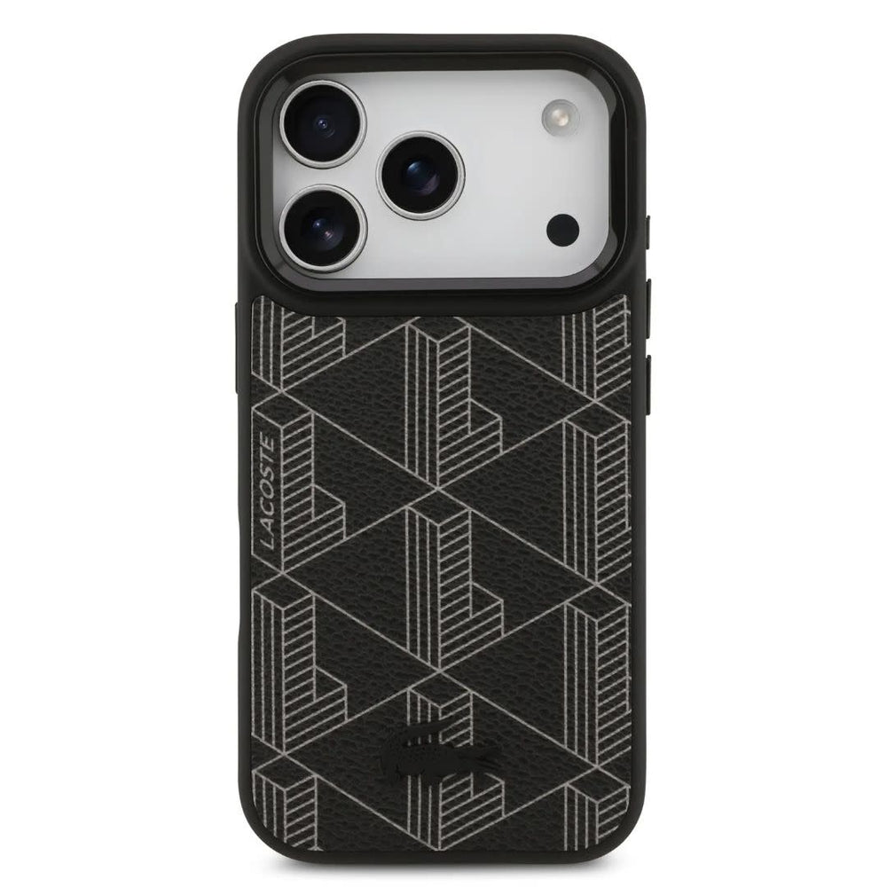 Lacoste iPhone 17 Pro Max Back Cover hoesje - MagSafe - Nomogramme - Zwart-Hoesjes-Ilumina Benelux
