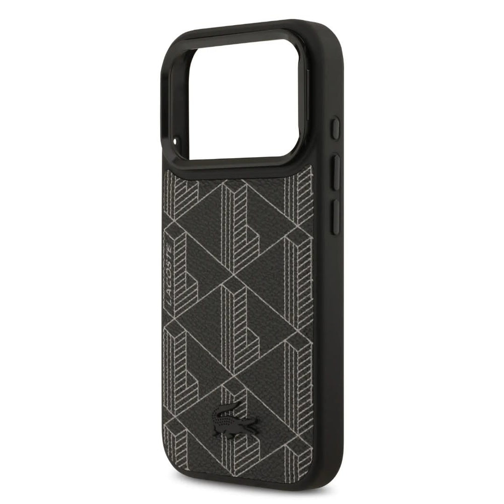 Lacoste iPhone 17 Pro Max Back Cover hoesje - MagSafe - Nomogramme - Zwart-Hoesjes-Ilumina Benelux