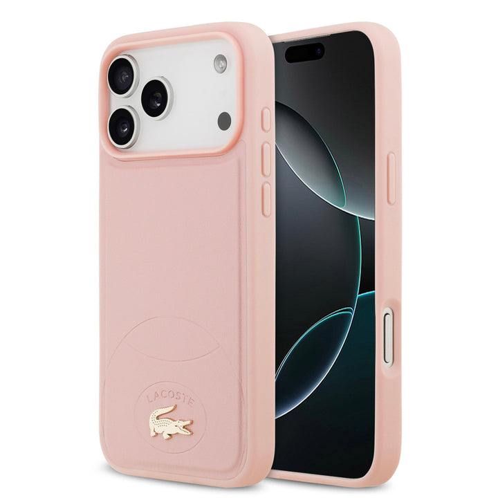 Lacoste iPhone 17 Pro Max Backcover hoesje - MagSafe - Bliss Design - Roze-Hoesjes-Ilumina Benelux