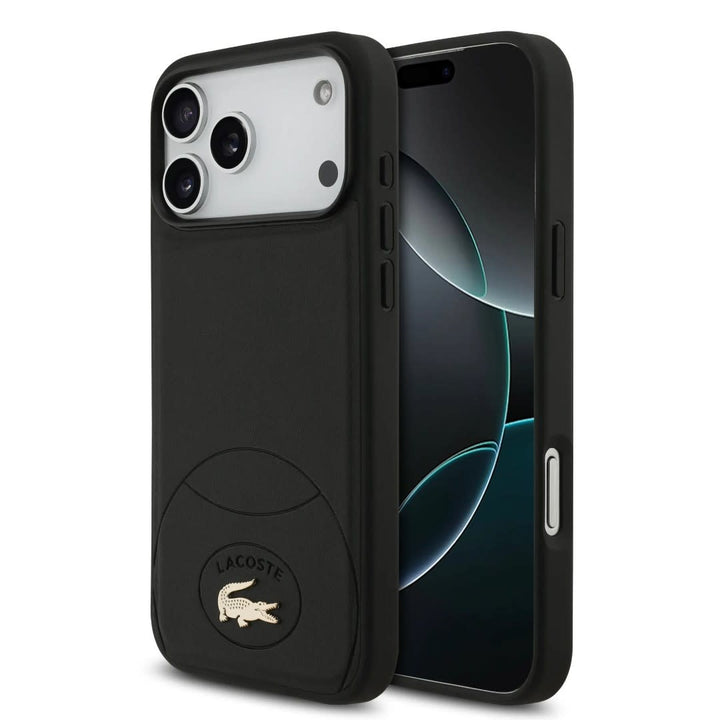 Lacoste iPhone 17 Pro Max Backcover hoesje - MagSafe - Bliss Design - Zwart-Hoesjes-Ilumina Benelux