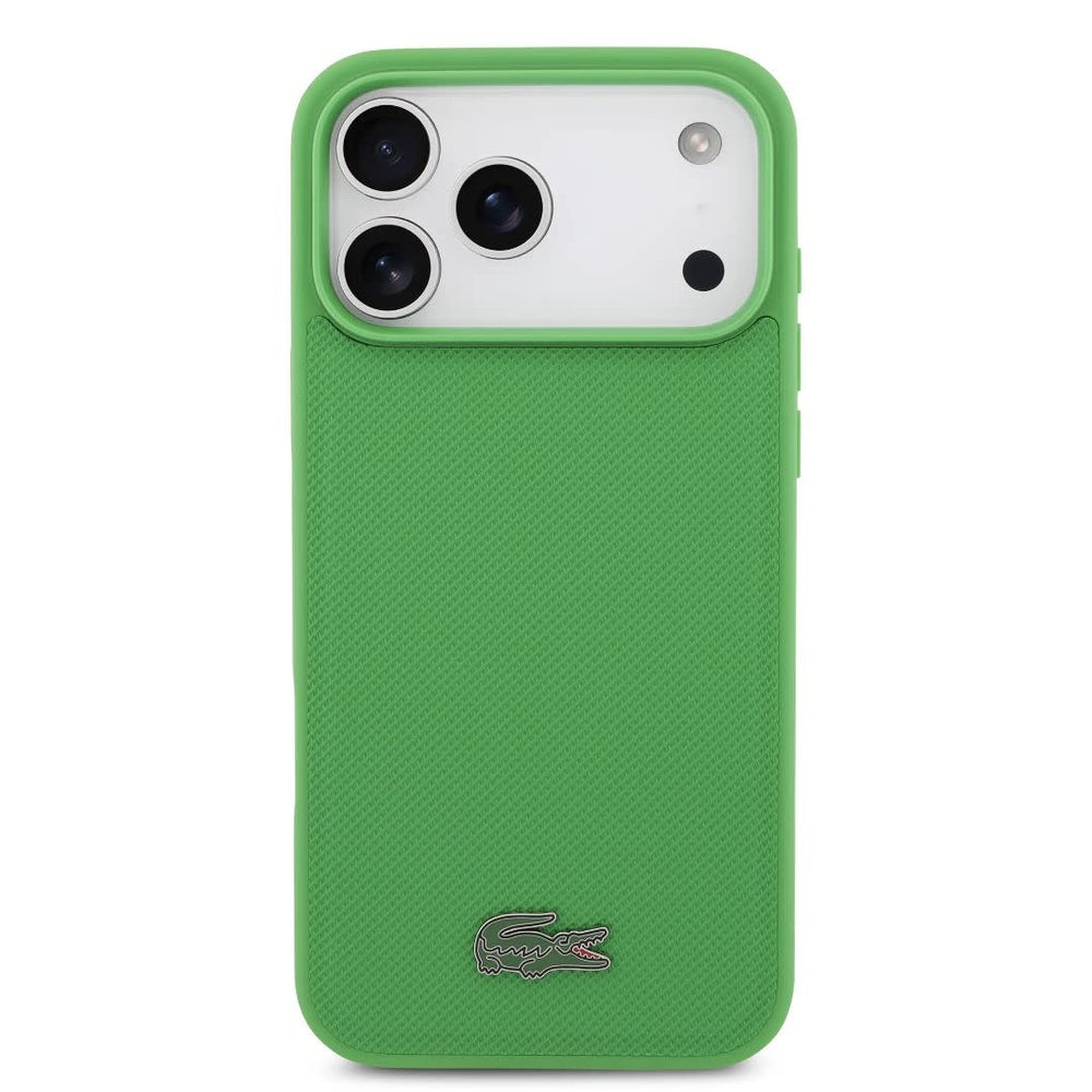 Lacoste iPhone 17 Pro Max Backcover hoesje - MagSafe - Iconic Petit Pique - Groen-Hoesjes-Ilumina Benelux