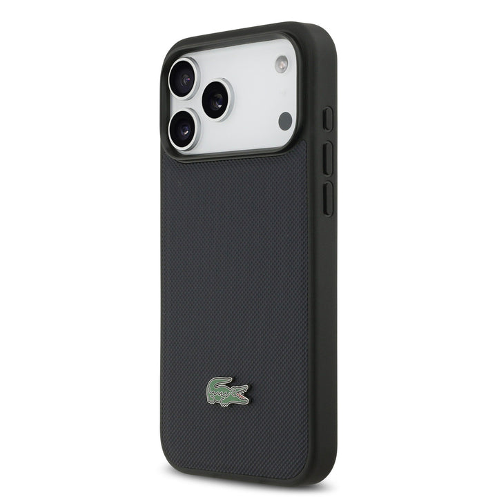 Lacoste iPhone 17 Pro Max Backcover hoesje - MagSafe - Iconic Petit Pique Logo - Navy-Hoesjes-Ilumina Benelux