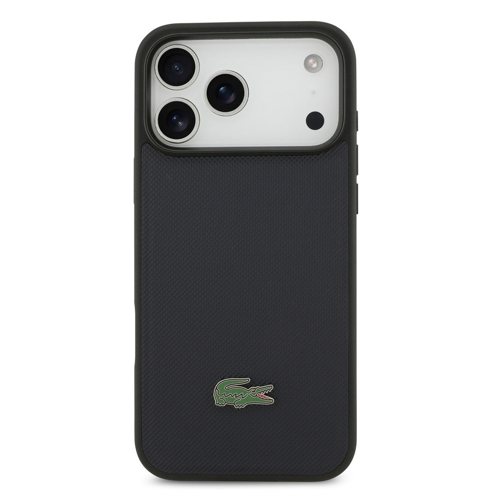 Lacoste iPhone 17 Pro Max Backcover hoesje - MagSafe - Iconic Petit Pique Logo - Navy-Hoesjes-Ilumina Benelux