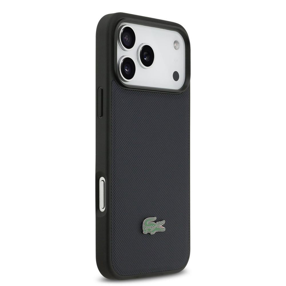 Lacoste iPhone 17 Pro Max Backcover hoesje - MagSafe - Iconic Petit Pique Logo - Navy-Hoesjes-Ilumina Benelux