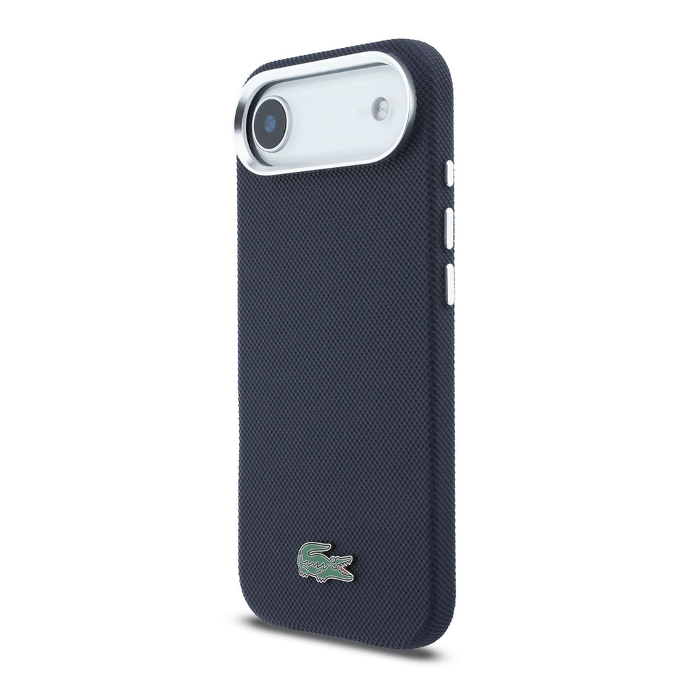Lacoste iPhone Air Backcover hoesje - MagSafe - Metal Edges - Iconic Petit Pique Logo - Navy-Hoesjes-Ilumina Benelux