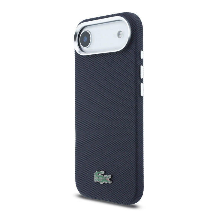 Lacoste iPhone Air Backcover hoesje - MagSafe - Metal Edges - Iconic Petit Pique Logo - Navy-Hoesjes-Ilumina Benelux