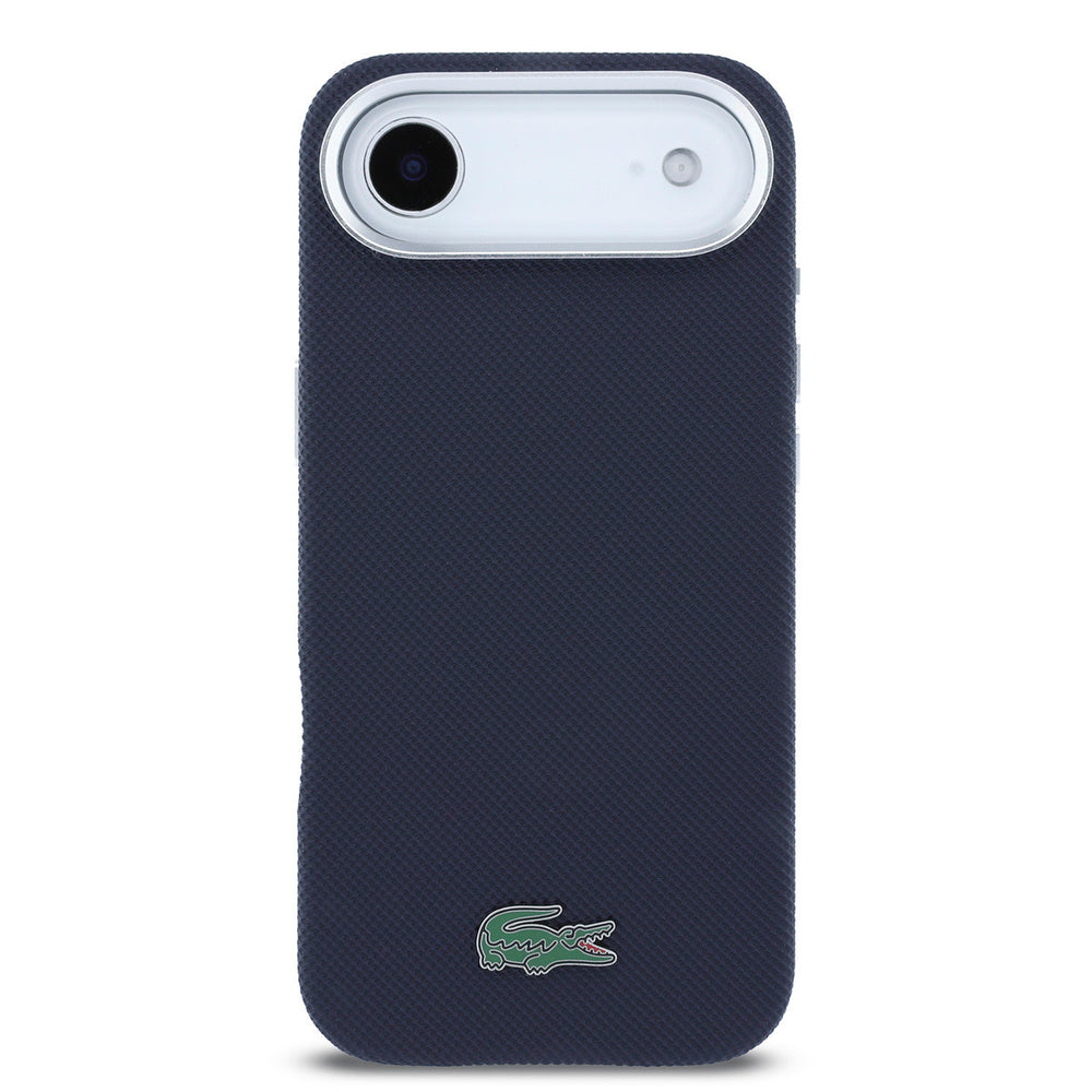 Lacoste iPhone Air Backcover hoesje - MagSafe - Metal Edges - Iconic Petit Pique Logo - Navy-Hoesjes-Ilumina Benelux