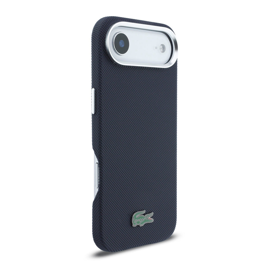 Lacoste iPhone Air Backcover hoesje - MagSafe - Metal Edges - Iconic Petit Pique Logo - Navy-Hoesjes-Ilumina Benelux