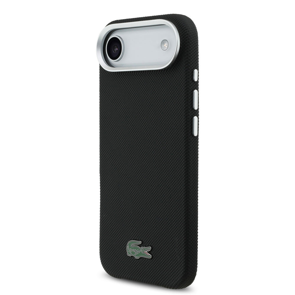 Lacoste iPhone Air Backcover hoesje - MagSafe - Metal Edges - Iconic Petit Pique Logo - Zwart-Hoesjes-Ilumina Benelux