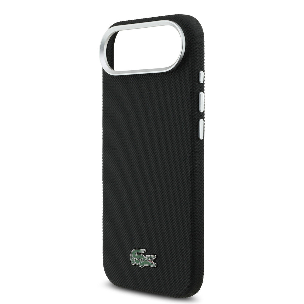 Lacoste iPhone Air Backcover hoesje - MagSafe - Metal Edges - Iconic Petit Pique Logo - Zwart-Hoesjes-Ilumina Benelux