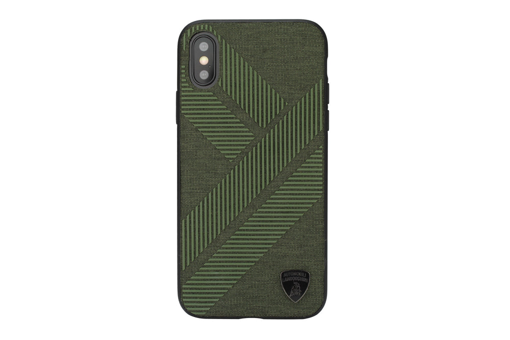 Lamborghini backcover hoesje Structure Apple iPhone Xs Max Groen - Silicone - TPU-Hoesjes-Ilumina Benelux