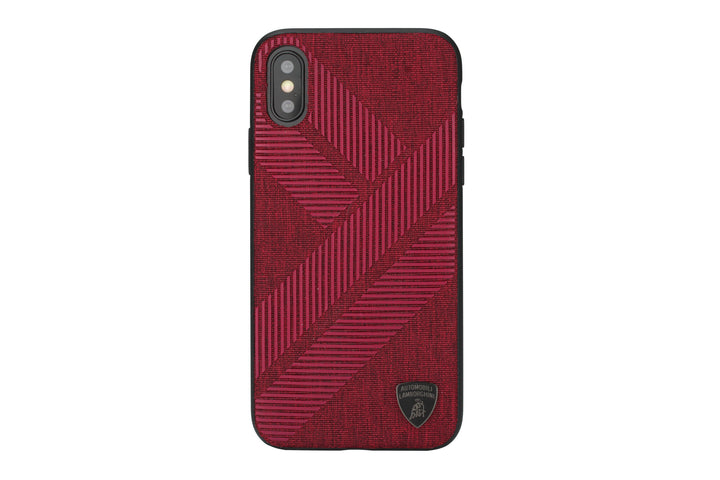 Lamborghini backcover hoesje Structure Apple iPhone Xs Max Rood - Silicone - TPU-Hoesjes-Ilumina Benelux