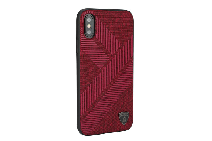 Lamborghini backcover hoesje Structure Apple iPhone Xs Max Rood - Silicone - TPU-Hoesjes-Ilumina Benelux