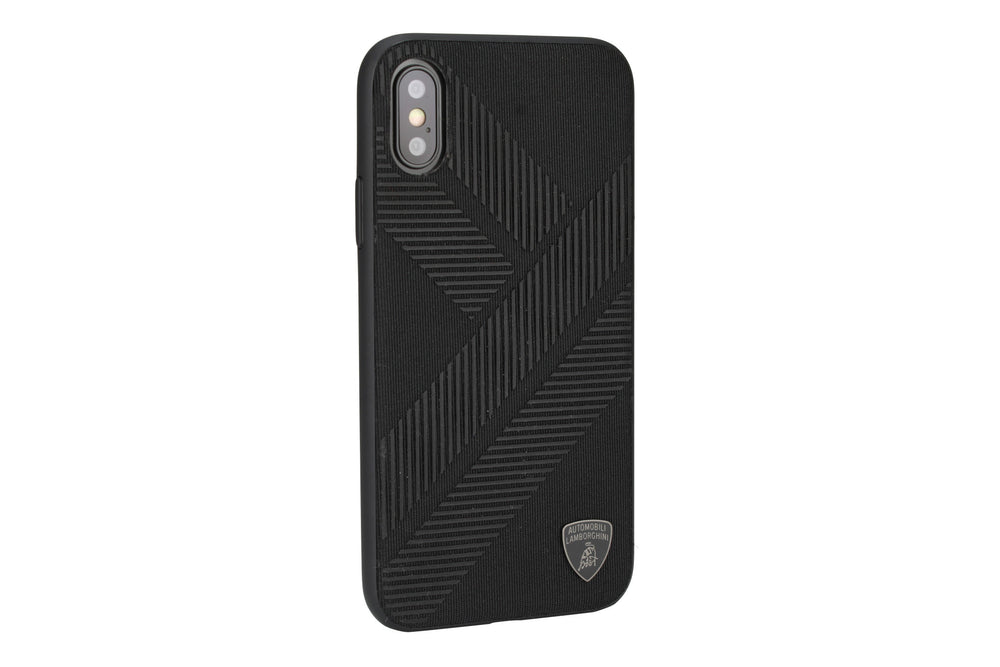 Lamborghini backcover hoesje Structure Apple iPhone Xs Max Zwart - Silicone - TPU-Hoesjes-Ilumina Benelux