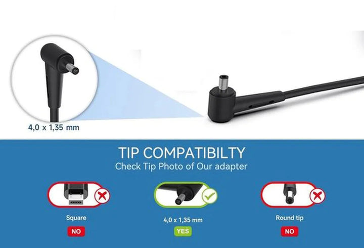 Laptop oplader – Geschikt voor Asus VivoBook ZenBook Chromebook Transformer – 19V 2.37A 45W – 4.0x1.35mm plug – Zwart-Voedingsadapter-Ilumina Benelux