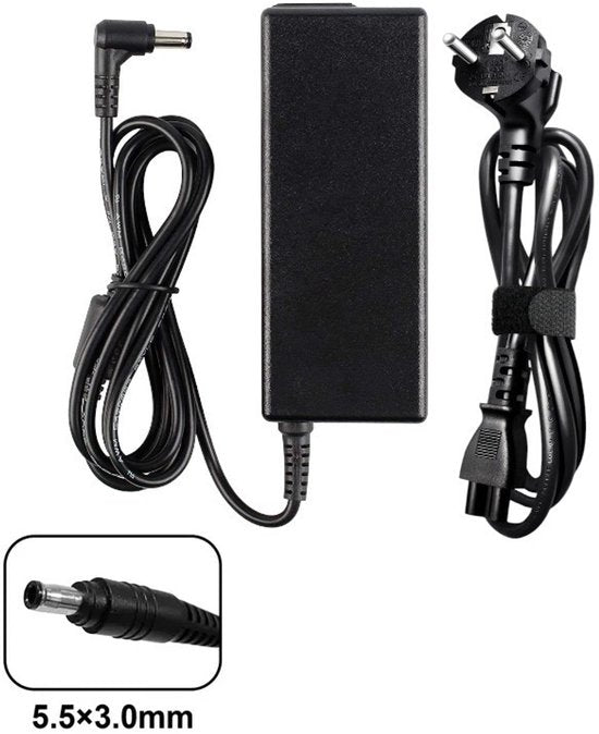 Laptop oplader – Geschikt voor Samsung laptop – 19V 4.74A Voedingsadapter – 5.5 x 3.0 mm Plug – Zwart-Voedingsadapter-Ilumina Benelux