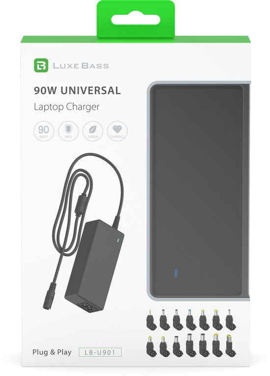 Laptop oplader adapter – Universeel 45W/65W/90W – Geschikt voor Asus Acer HP Dell Lenovo Samsung Sony – Zwart-Voedingsadapter-Ilumina Benelux